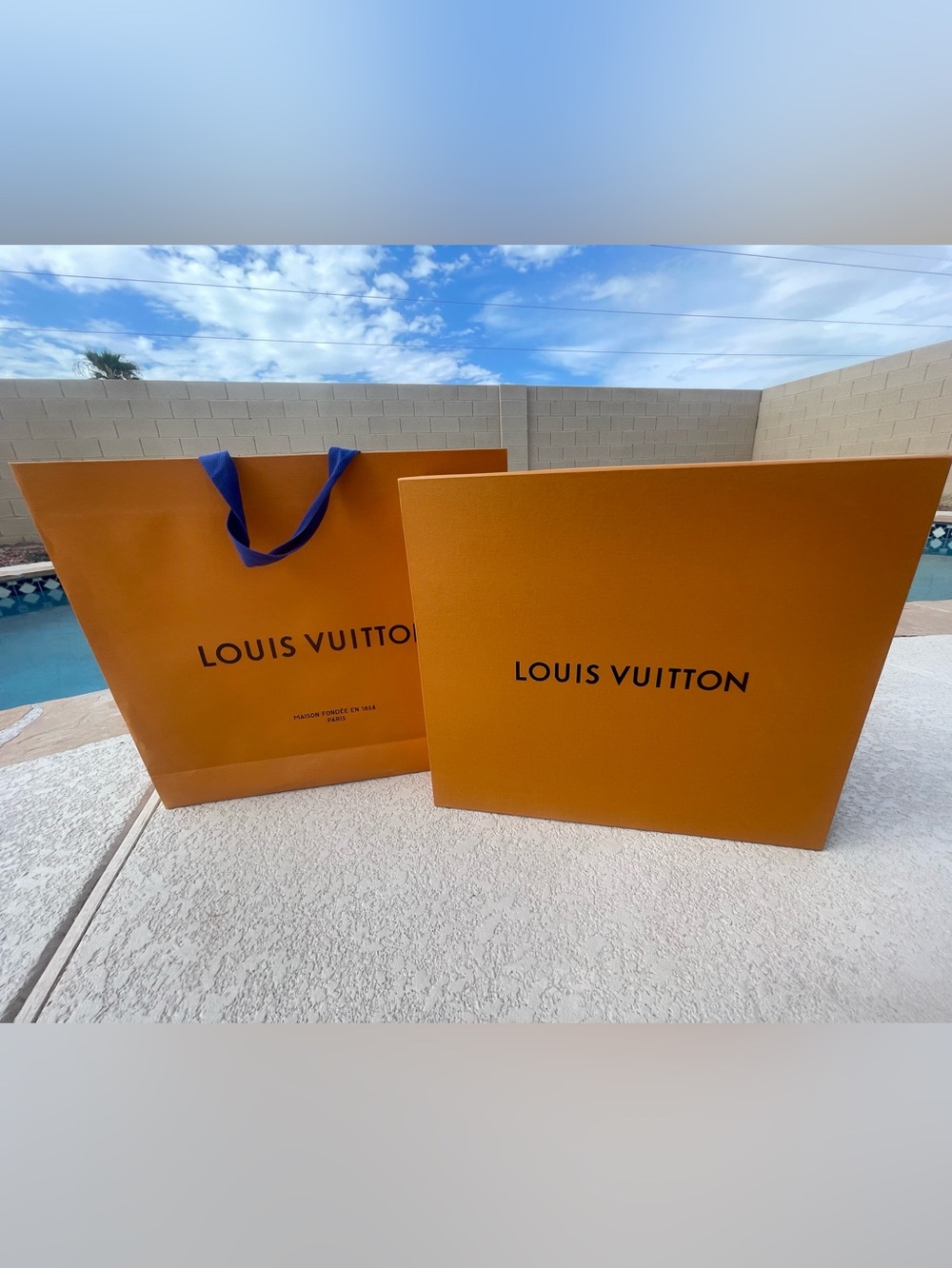 Louis Vuitton Magnetic Presentation Box & Shopping Bag Authentic Gift Set
